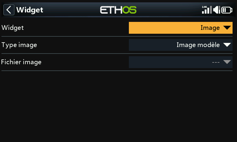 Configuration du widget Bitmap