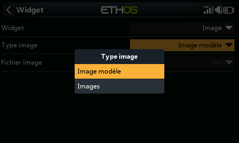 Type du widget Bitmap