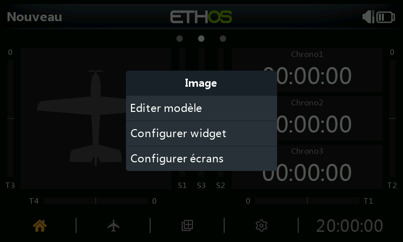 Options de configuration du widget