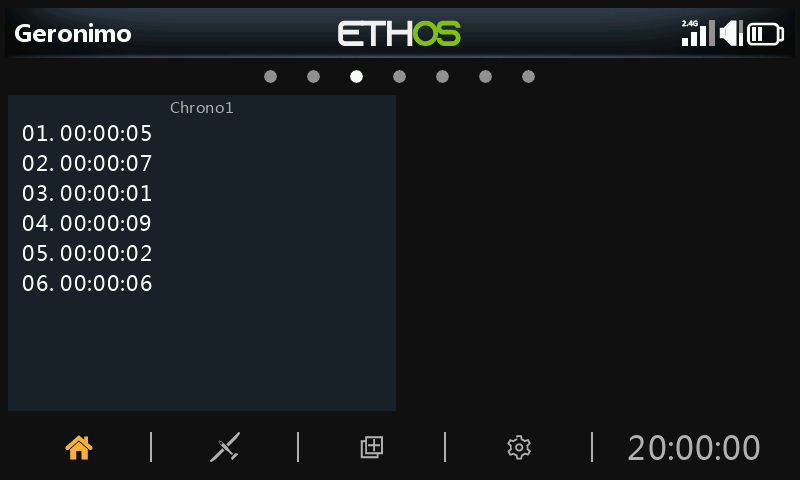 Widget Journaux de chrono
