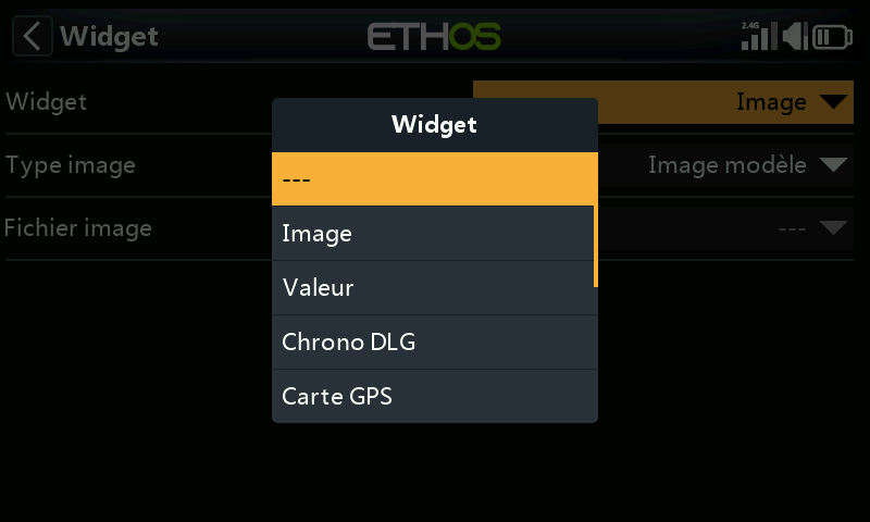 Types de widgets