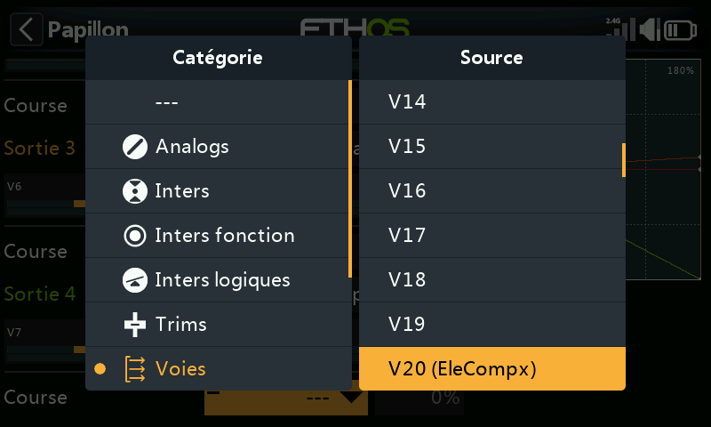 Profondeur utilisant CH20 comme source