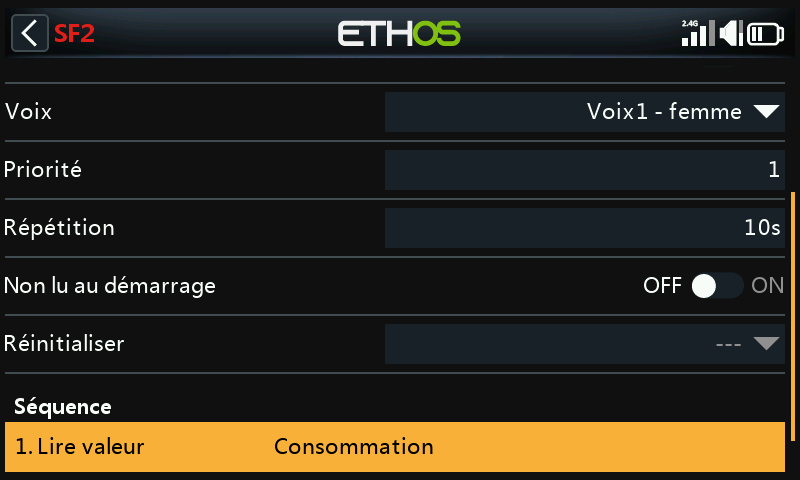 Play value : consumption sur batterie basse