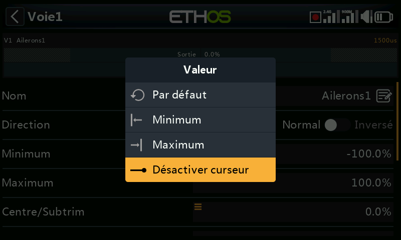 Retour au clavier de saisie