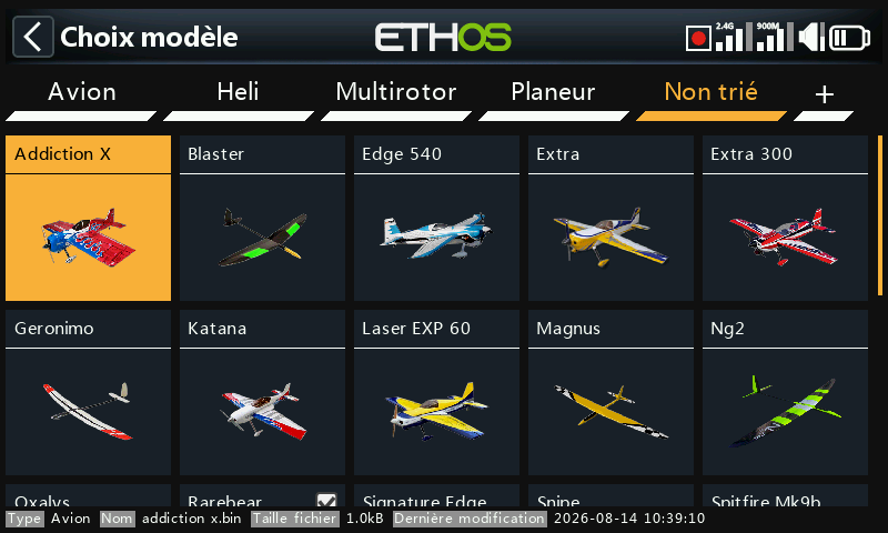 Dossiers de modèles