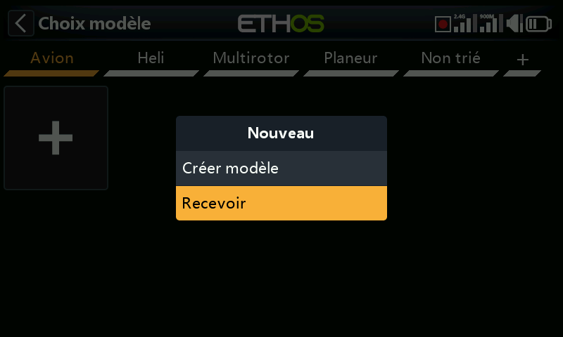 Recevoir un modèle
