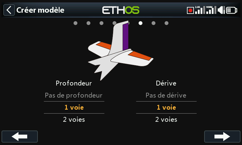 Assistant : nombre de voies de profondeur/dérive