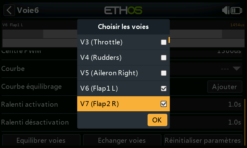 Choix de CH7/CH6