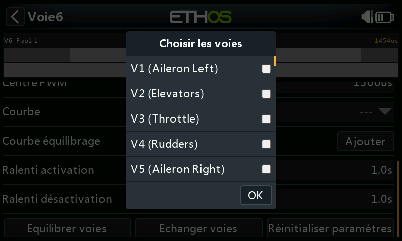 Choix des voies à équilibrer