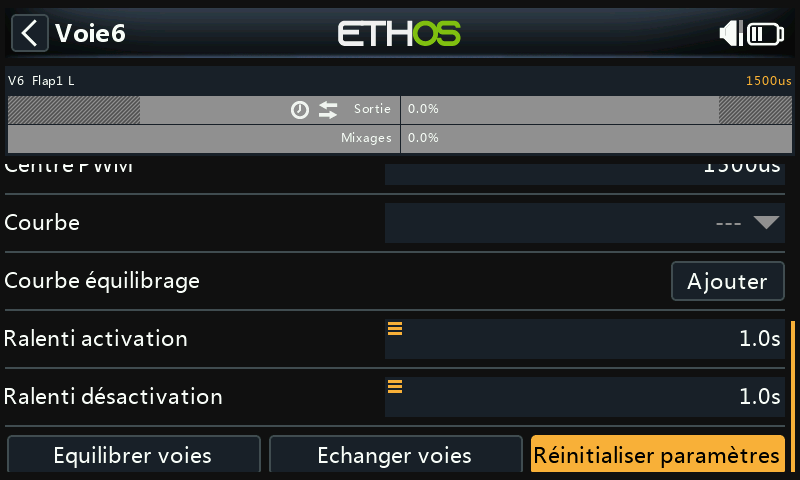 Réinitialiser la voie