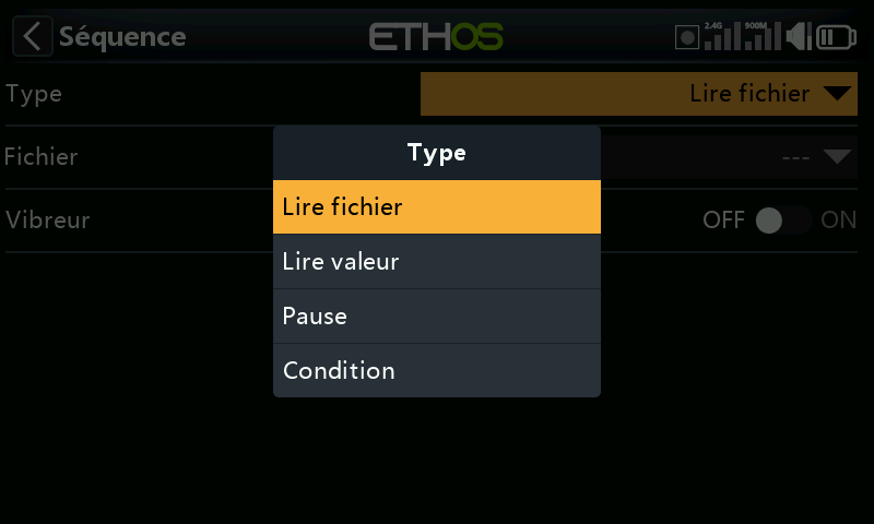 Type de ligne de séquence