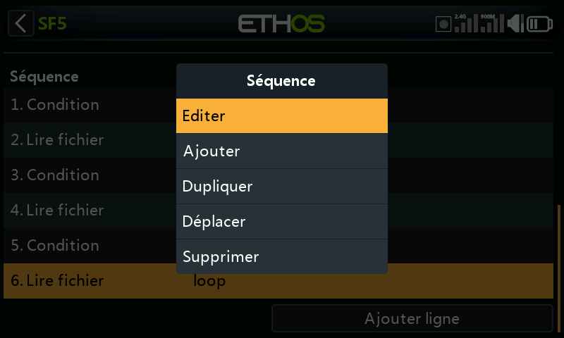 Gestion de la séquence