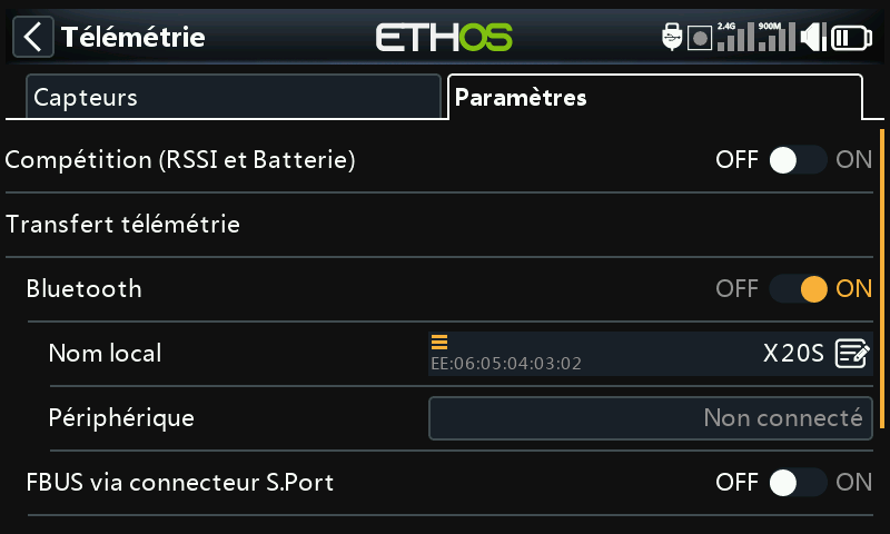 Télémétrie Bluetooth