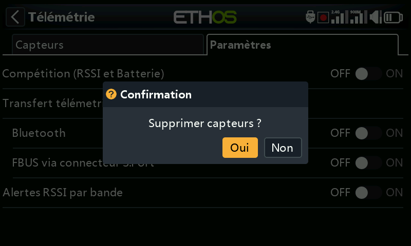 Confirmation du mode compétition