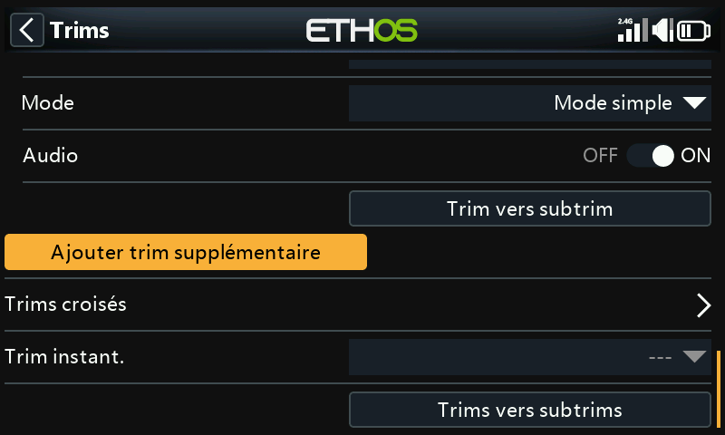 Ajouter un trim supplémentaire