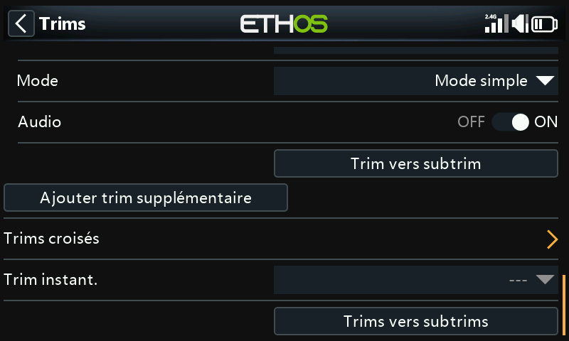 Trims croisés