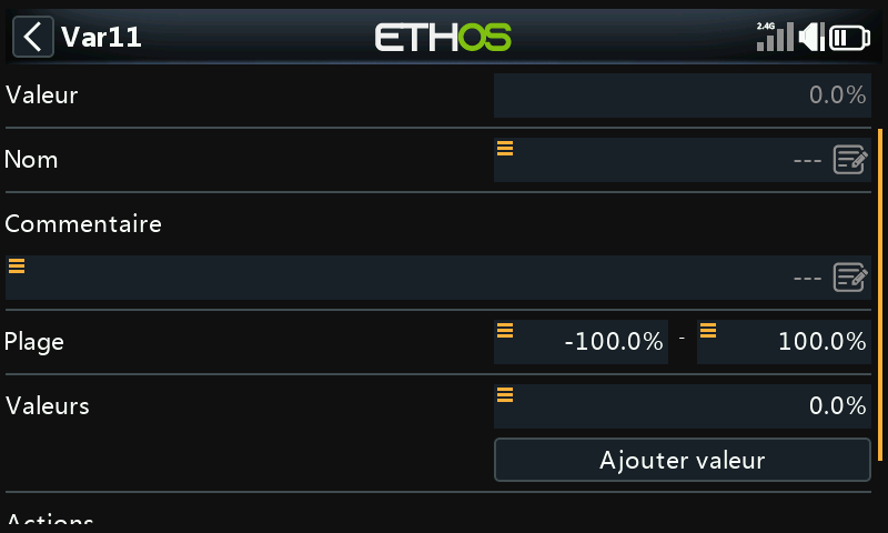 Nouvelle variable
