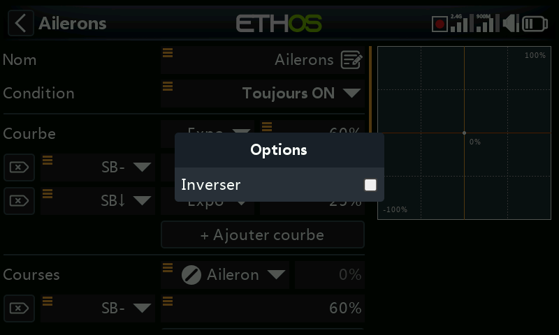 Options des manches