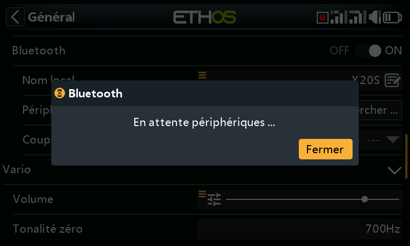 Message d'attente de périphériques