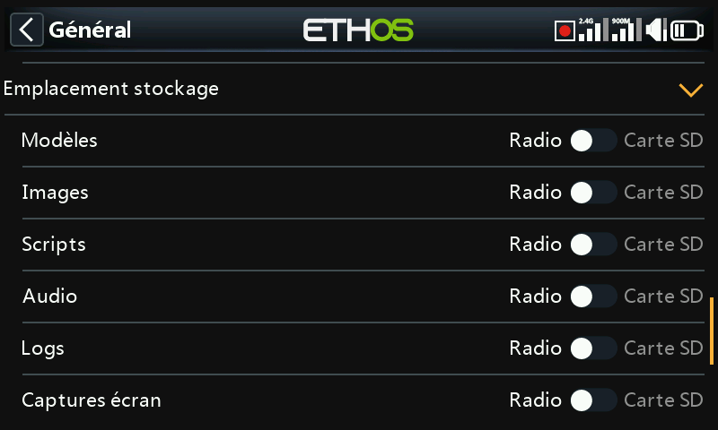 Emplacement stockage