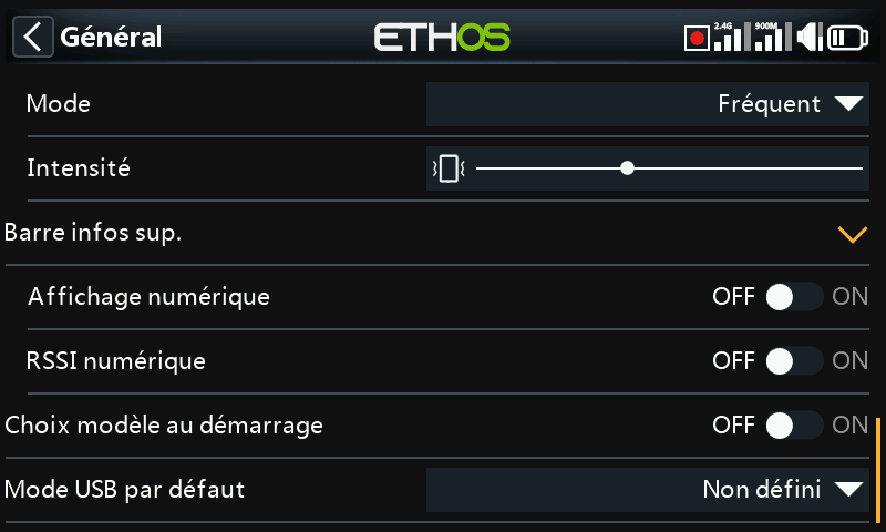 Barre infos sup.