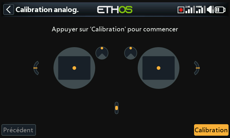 Calibrage manches / potentiomètres
