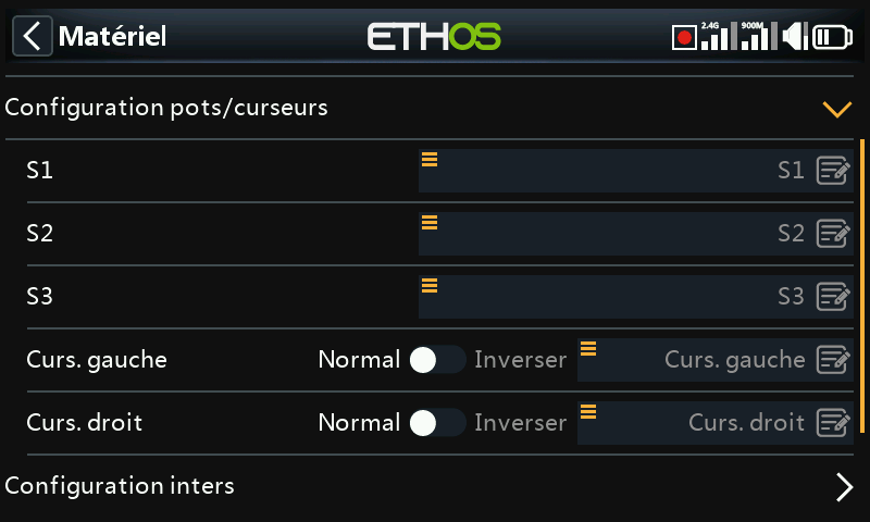 Configuration pots X20S