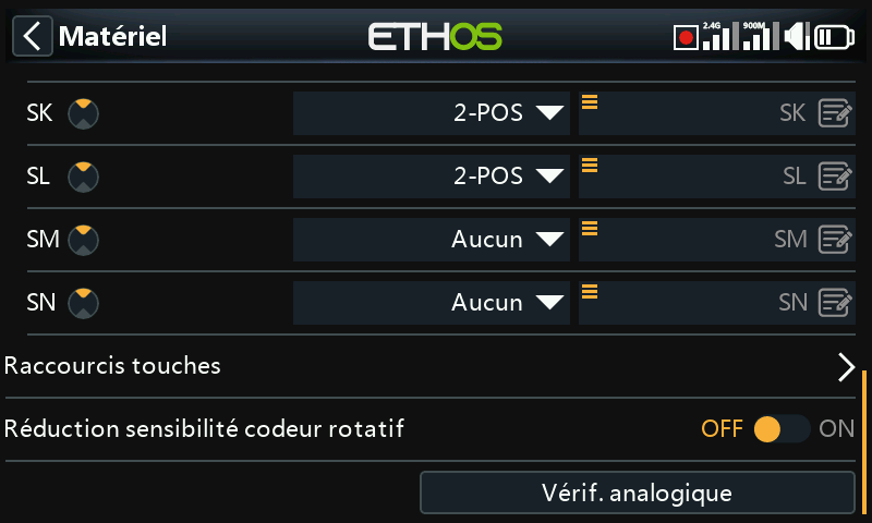 Option de l'encodeur (X20 Pro AW)