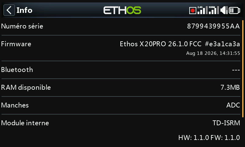 Informations X20 Pro