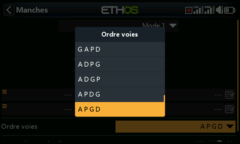 Ordre voies