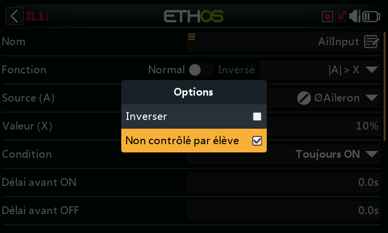 Ignorer l'entrée d'écolage