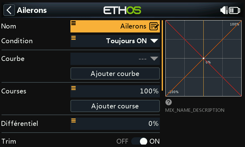 Mixage ailerons